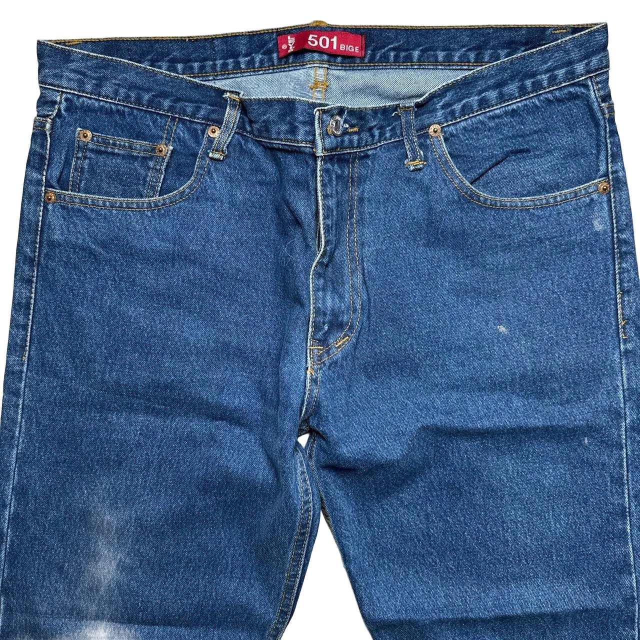 Levis 501 Big E Vintage Blue Jeans (38W)
