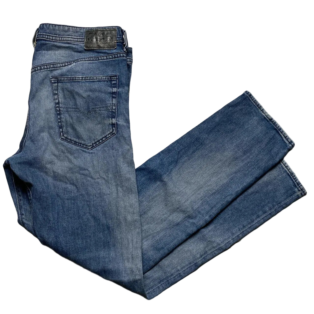 Diesel Buster Stonewashed Navy Jeans (34W)