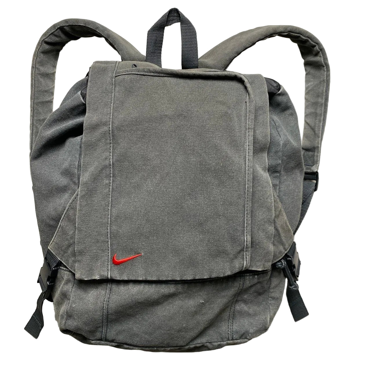 Nike Vintage 90’s Grey and Red Rucksack Backpack Bag