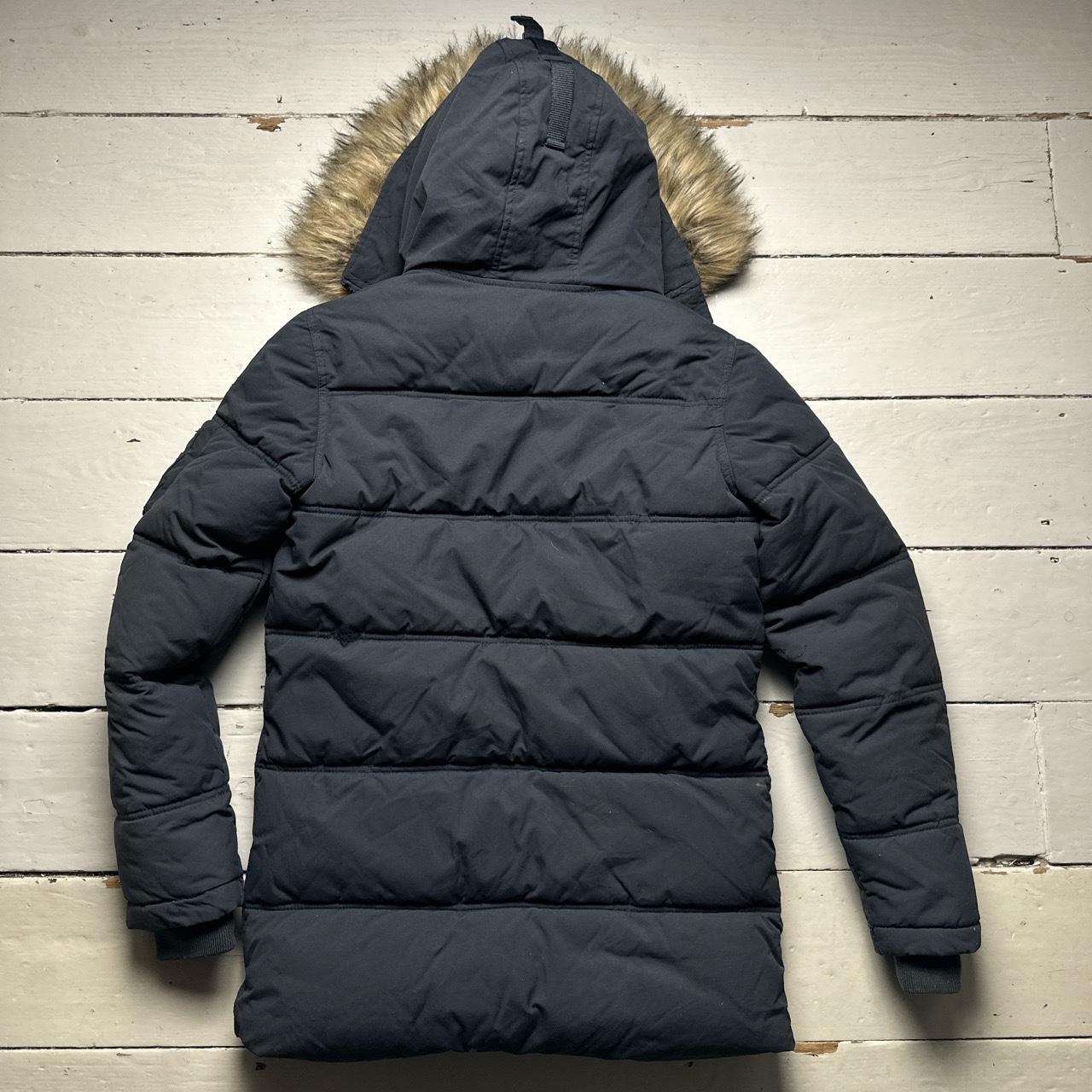 Schott USA Black Parka Coat
