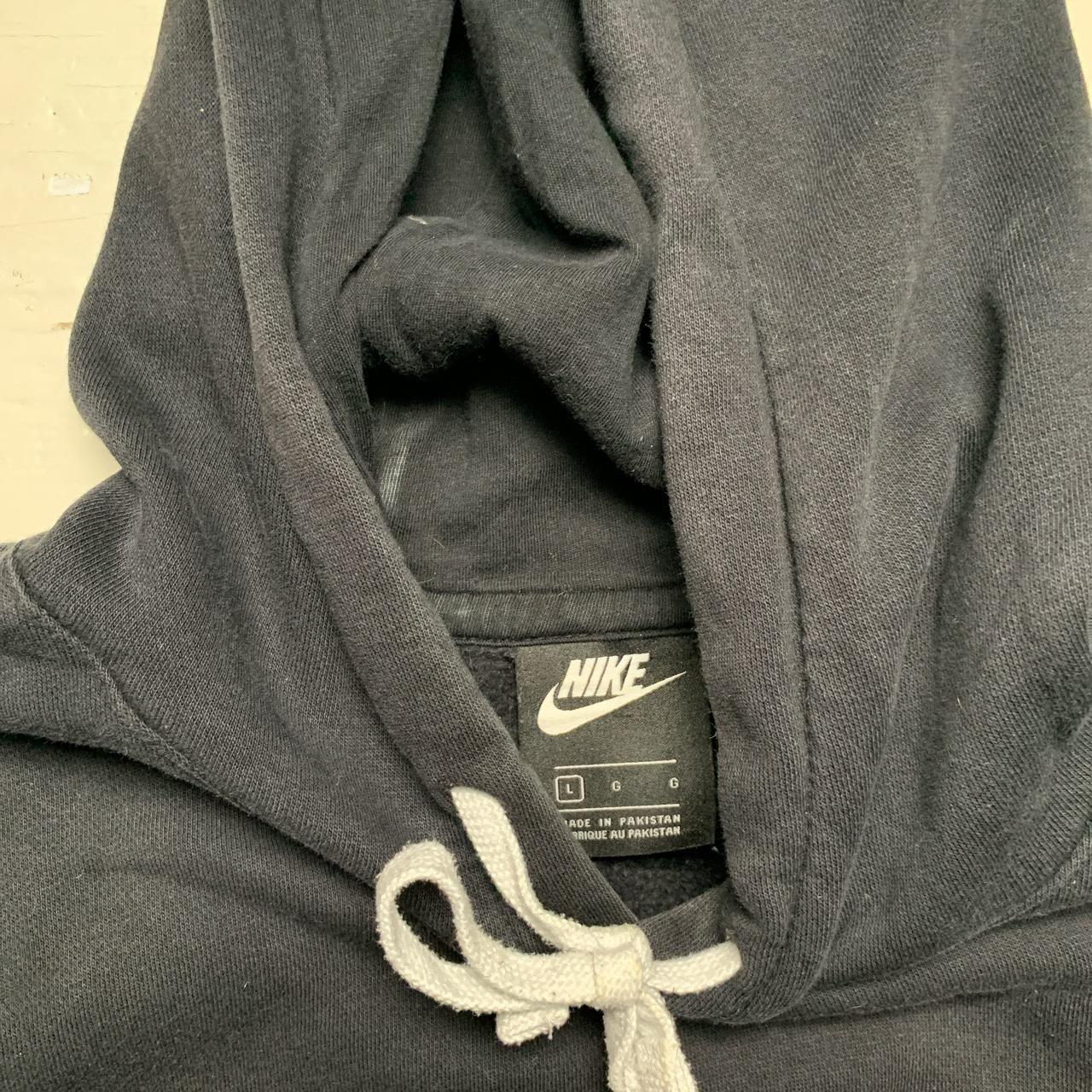 Nike Club Swoosh Spellout Black White and Red Hoodie