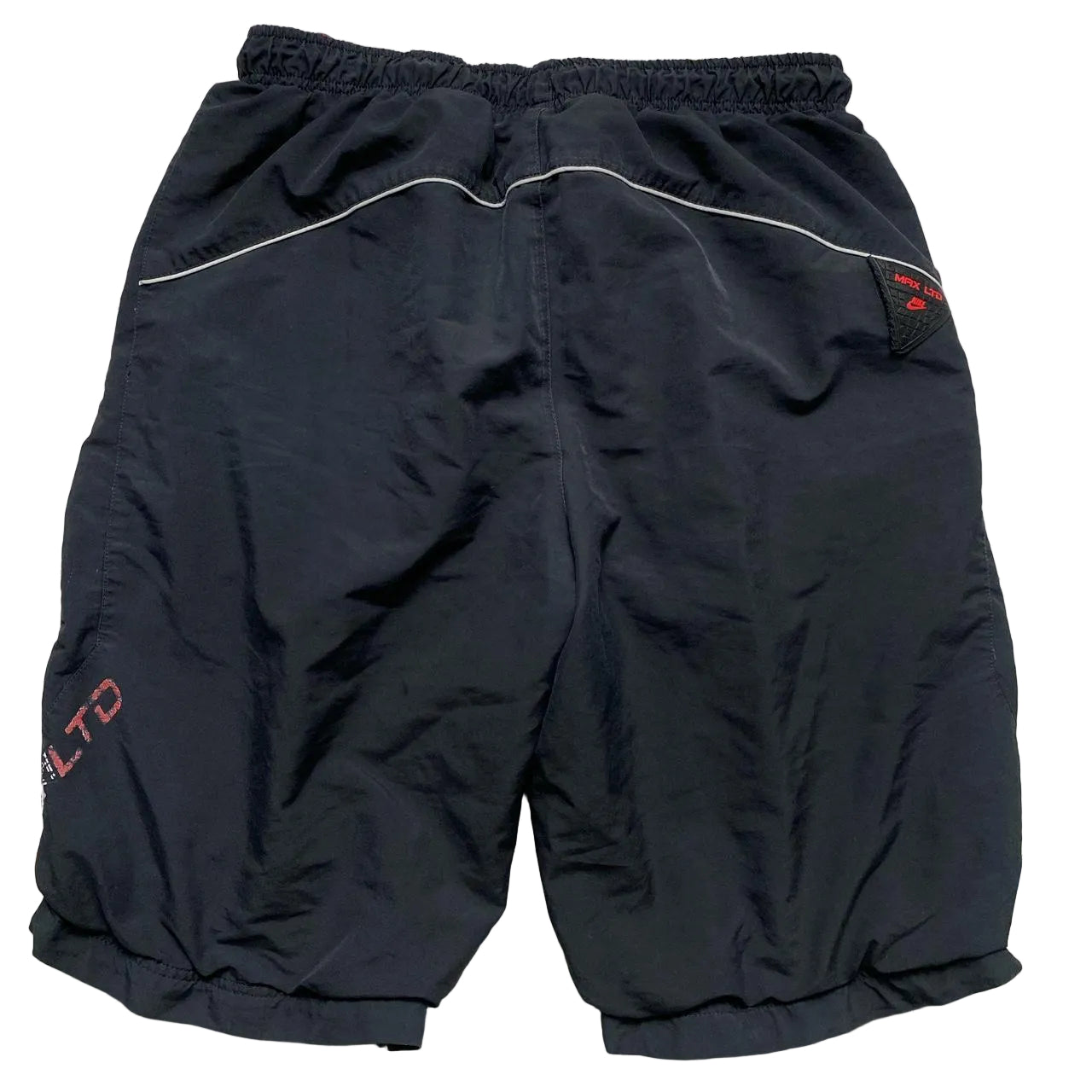 Nike Air Max LTD Black and Red Shell Track Pant Shorts (L)