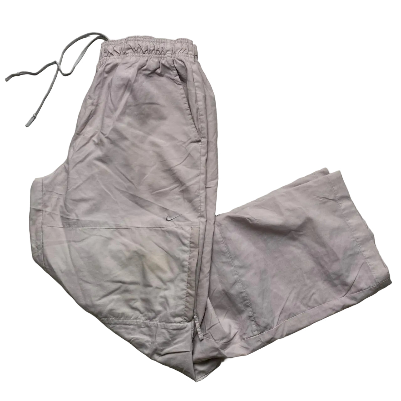Nike Shell Baggy Cream Track Pant Bottoms (XL)