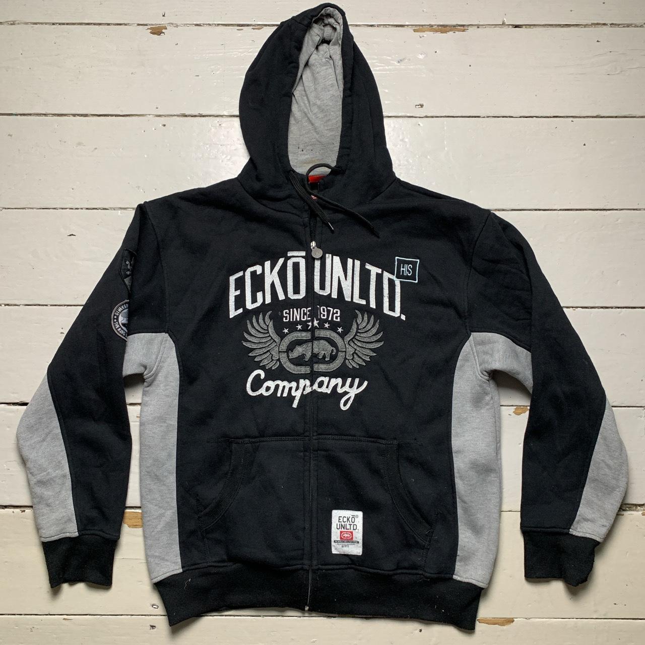Ecko UNLTD Black and Grey Hoodie