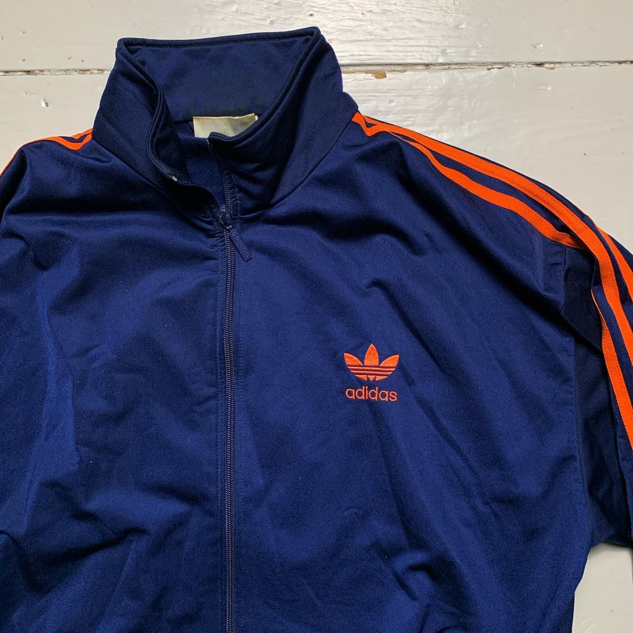 Adidas Vintage Track Jacket Navy and Orange