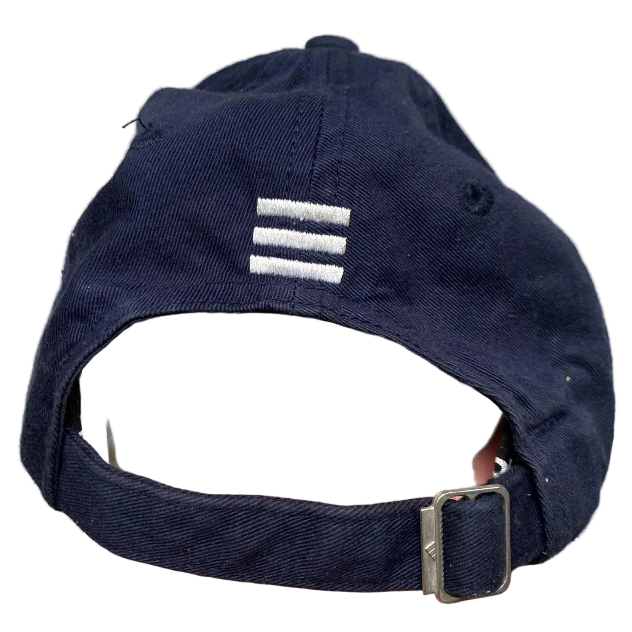 Adidas Navy and White 3 Stripe Cap