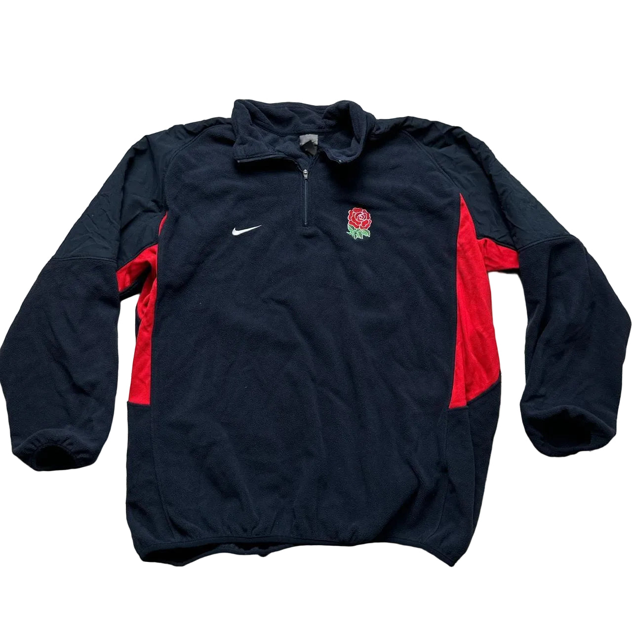 Nike England Rugby Vintage Fleece Quarter Zip Jumper (XL)