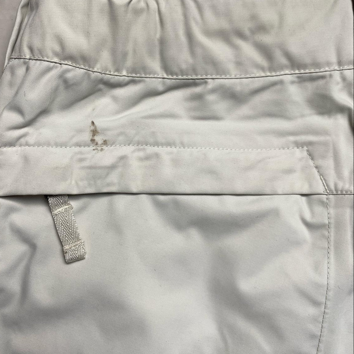 The North Face Vintage White and Brown Ski Salopette Snowboarding Cargo Trousers (L)