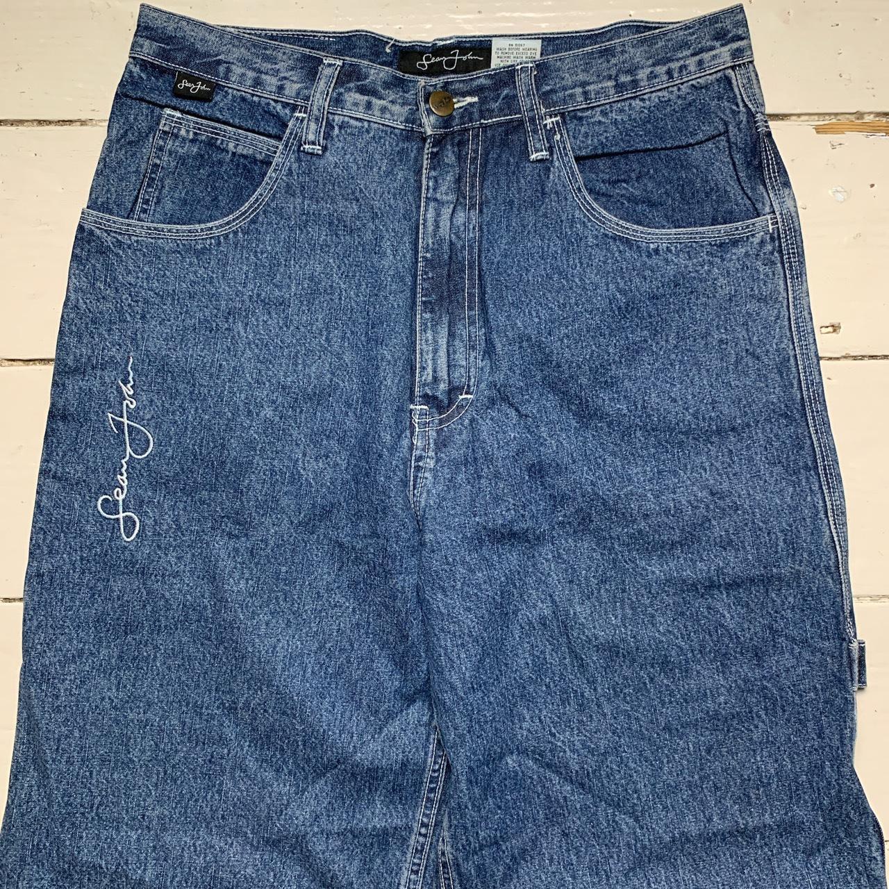 Sean John Vintage Baggy 90’s Cargo Carpenter Jeans Navy and Black