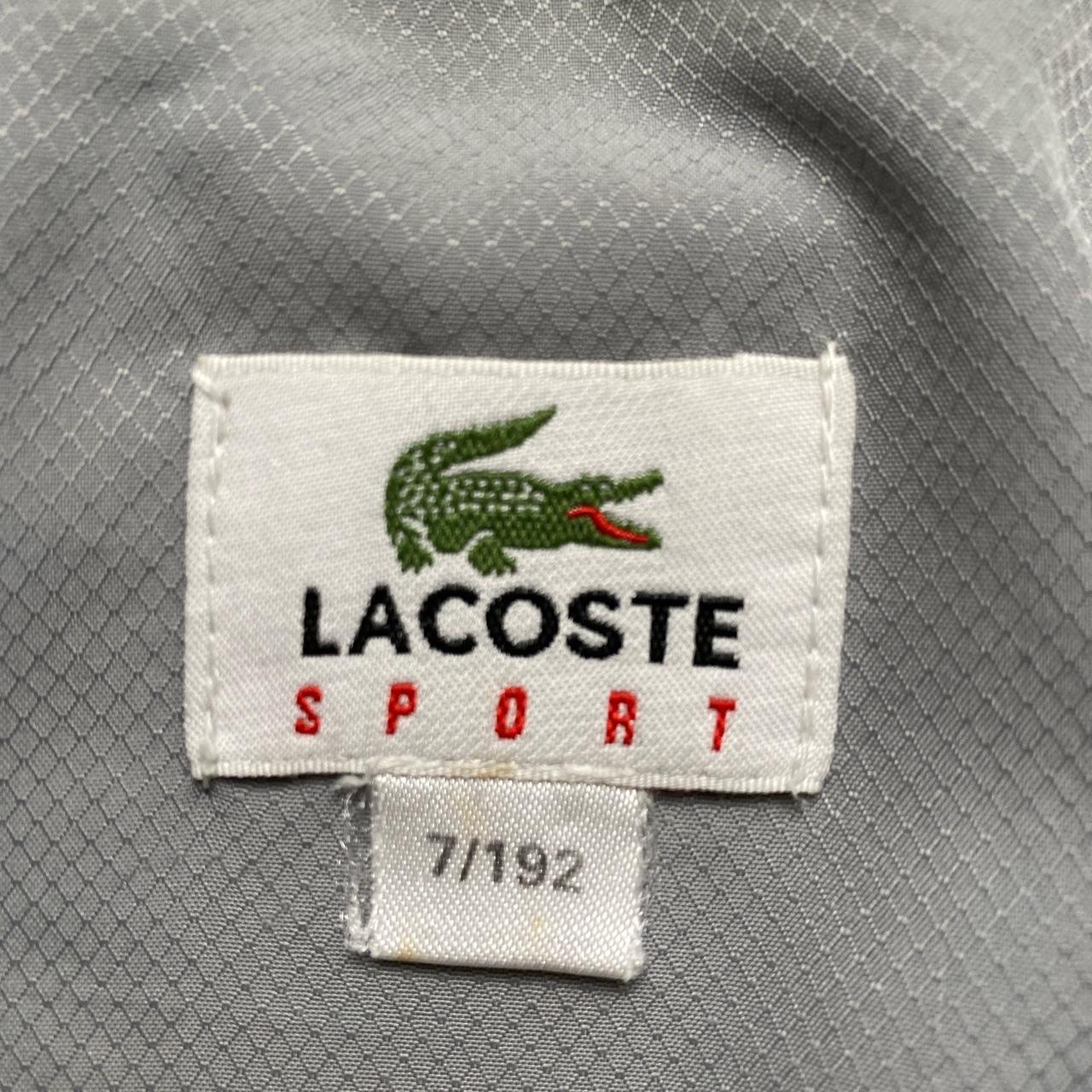 Lacoste Tracksuit Shell Windbreaker Jacket Grey Black and White (2XL)