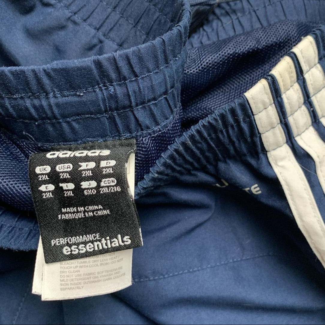 Adidas Performance Essentials Navy and White Strip Shorts (2XL)