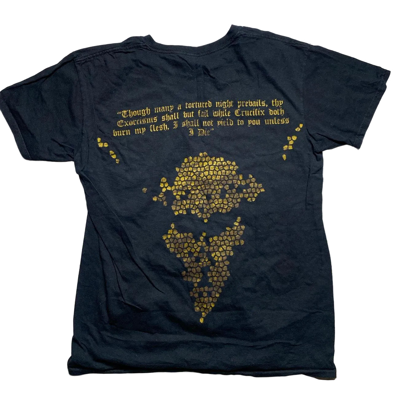 Venom Goth Grunge Black and Gold T Shirt