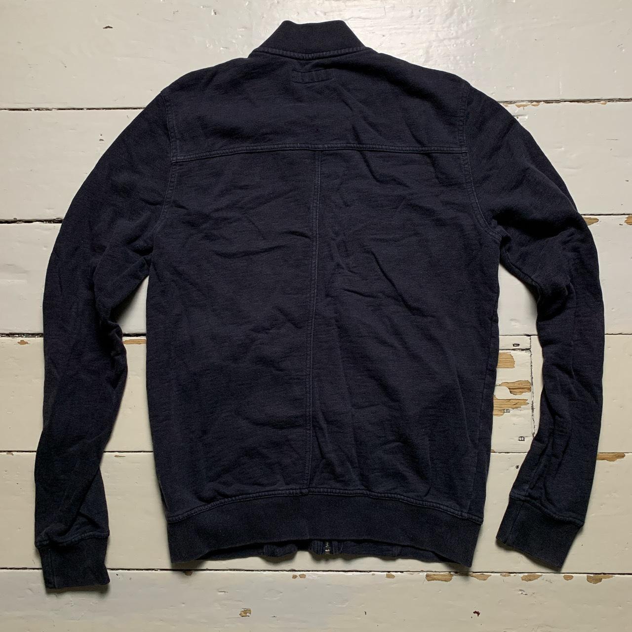 All Saints Navy Zip Jumper