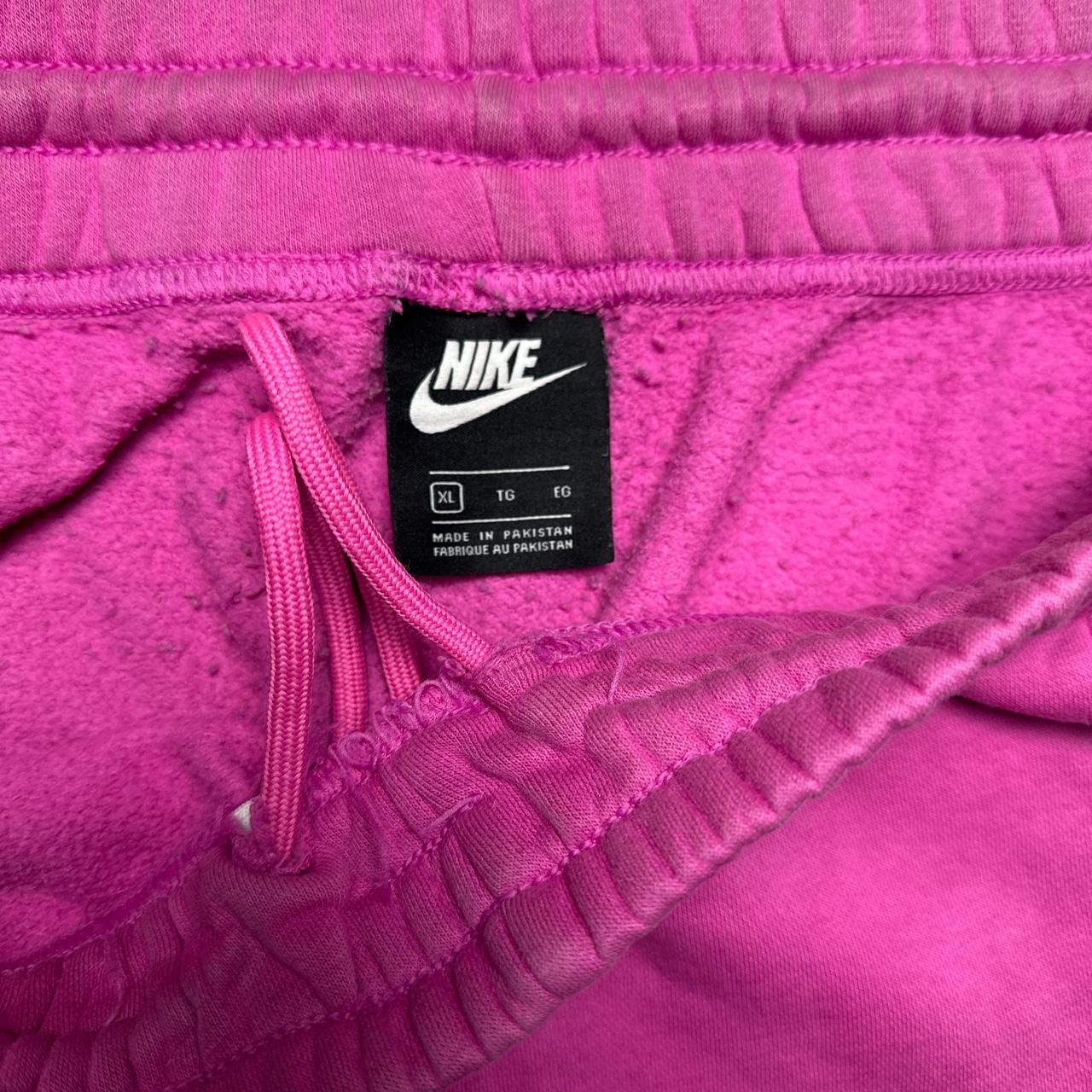Nike Pink and White Swoosh Baggy Jogger Bottoms (XL)