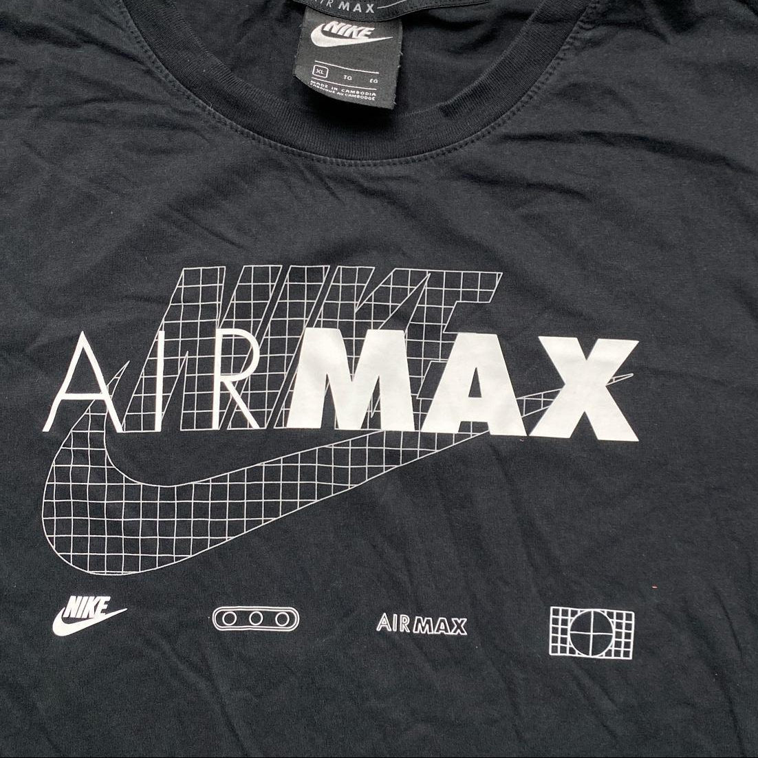 Nike Air Max Black and White T Shirt