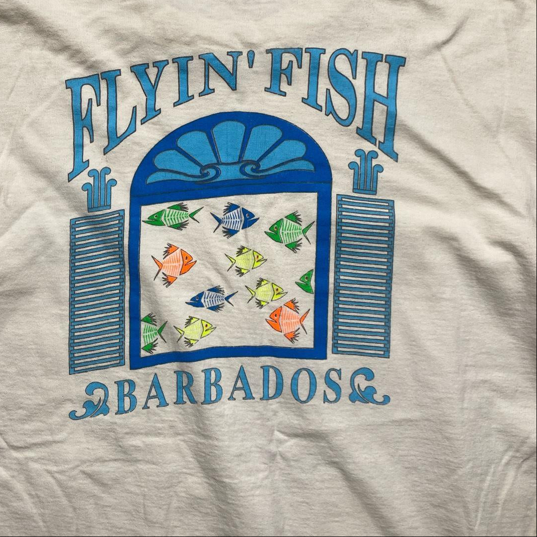 Flyin Fish Barbados Vintage T Shirt (L)
