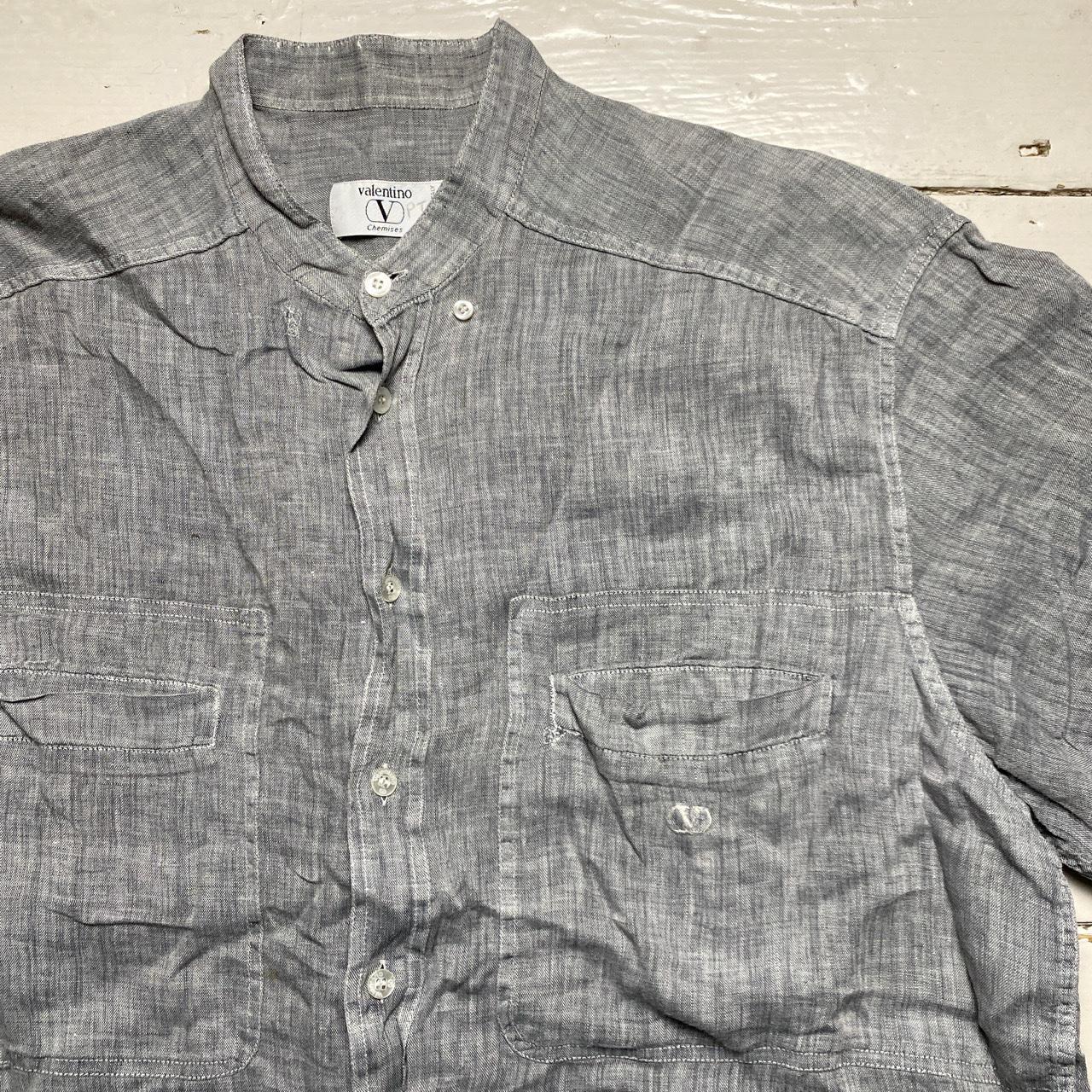 Valentino Vintage Silver Short Sleeve Shirt