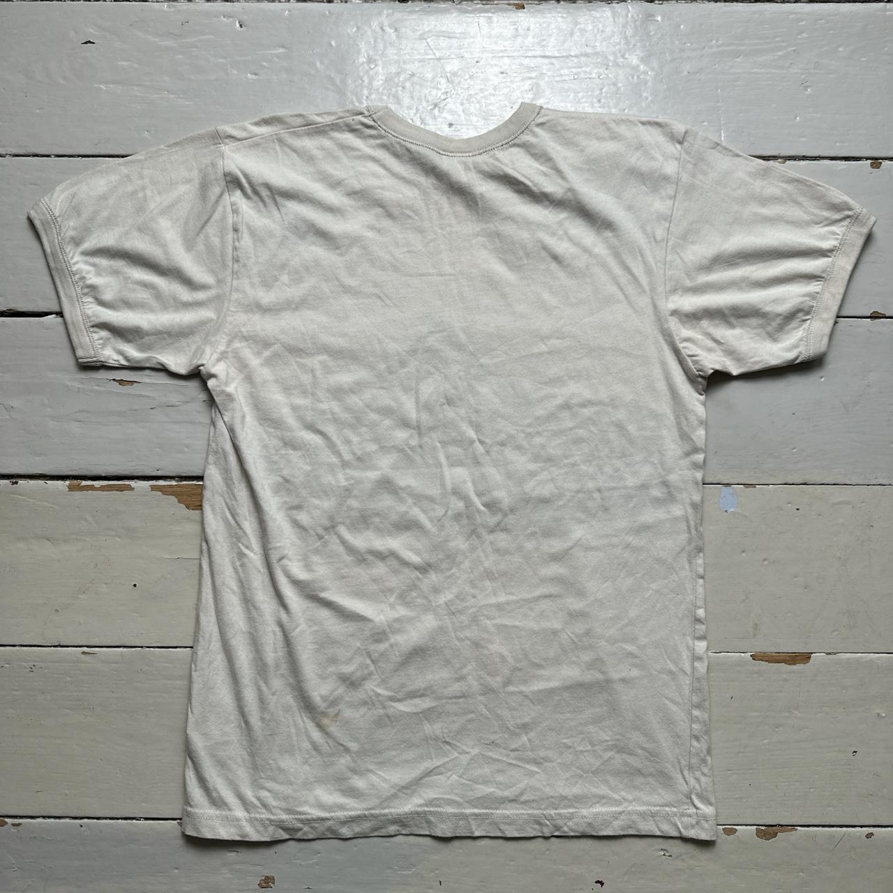 Nike Vintage Spellout Cream and Baby Blue T Shirt
