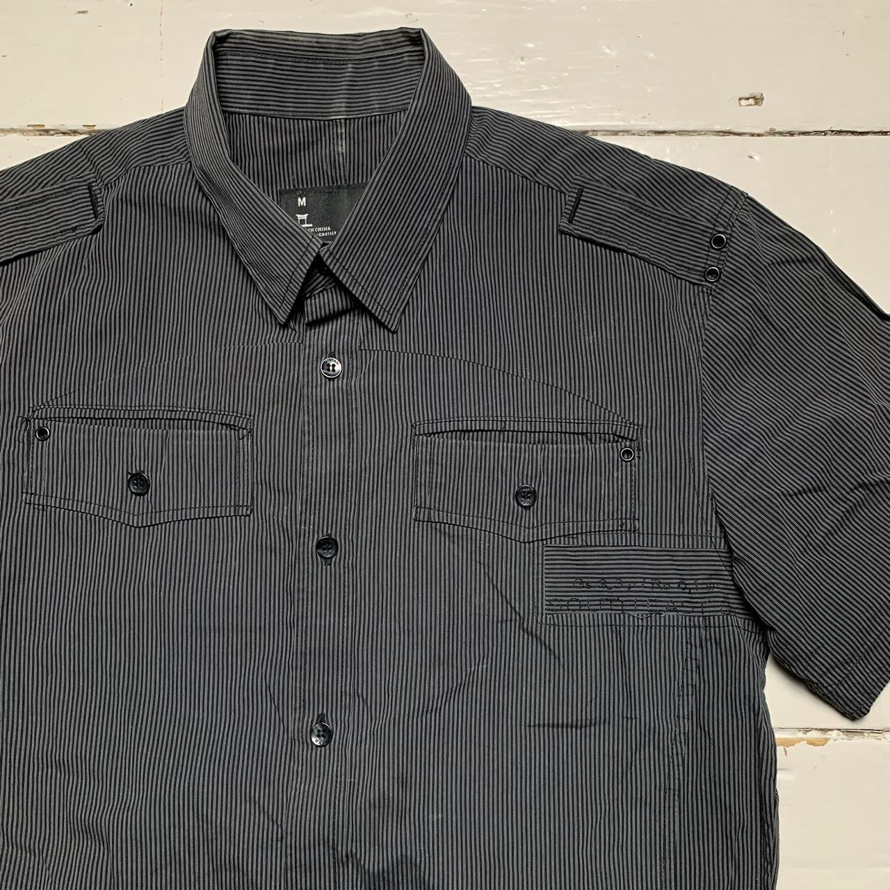 G Star Short Sleeve Shirt Grey and Black