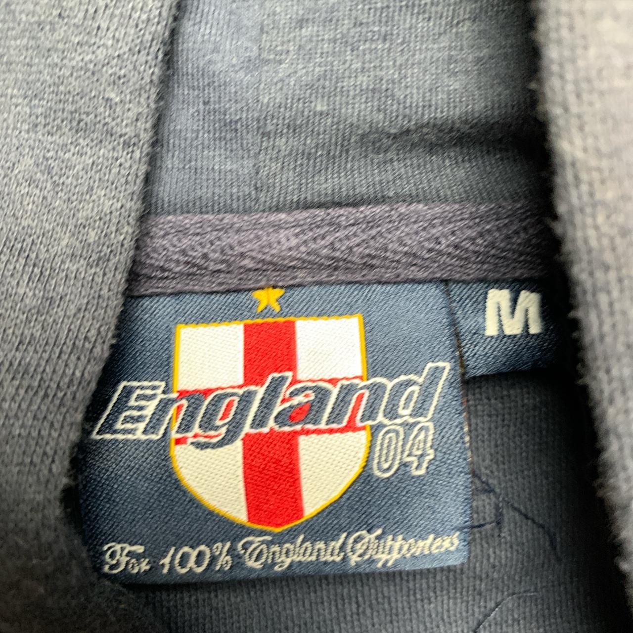 England Football Vintage Graffiti Navy and White Hoodie (M)