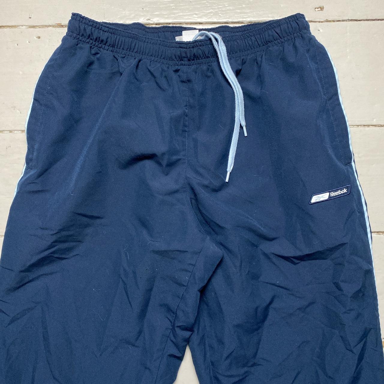 Reebok Navy and Light Blue Shell Baggy Bottoms