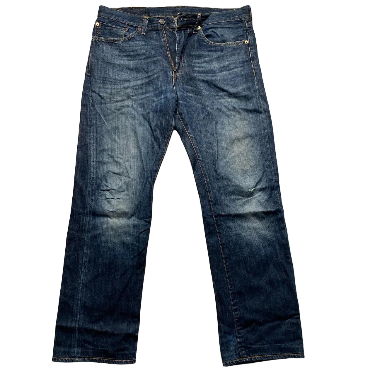 Levis 505 Dark Navy Stonewash Jeans (34W)