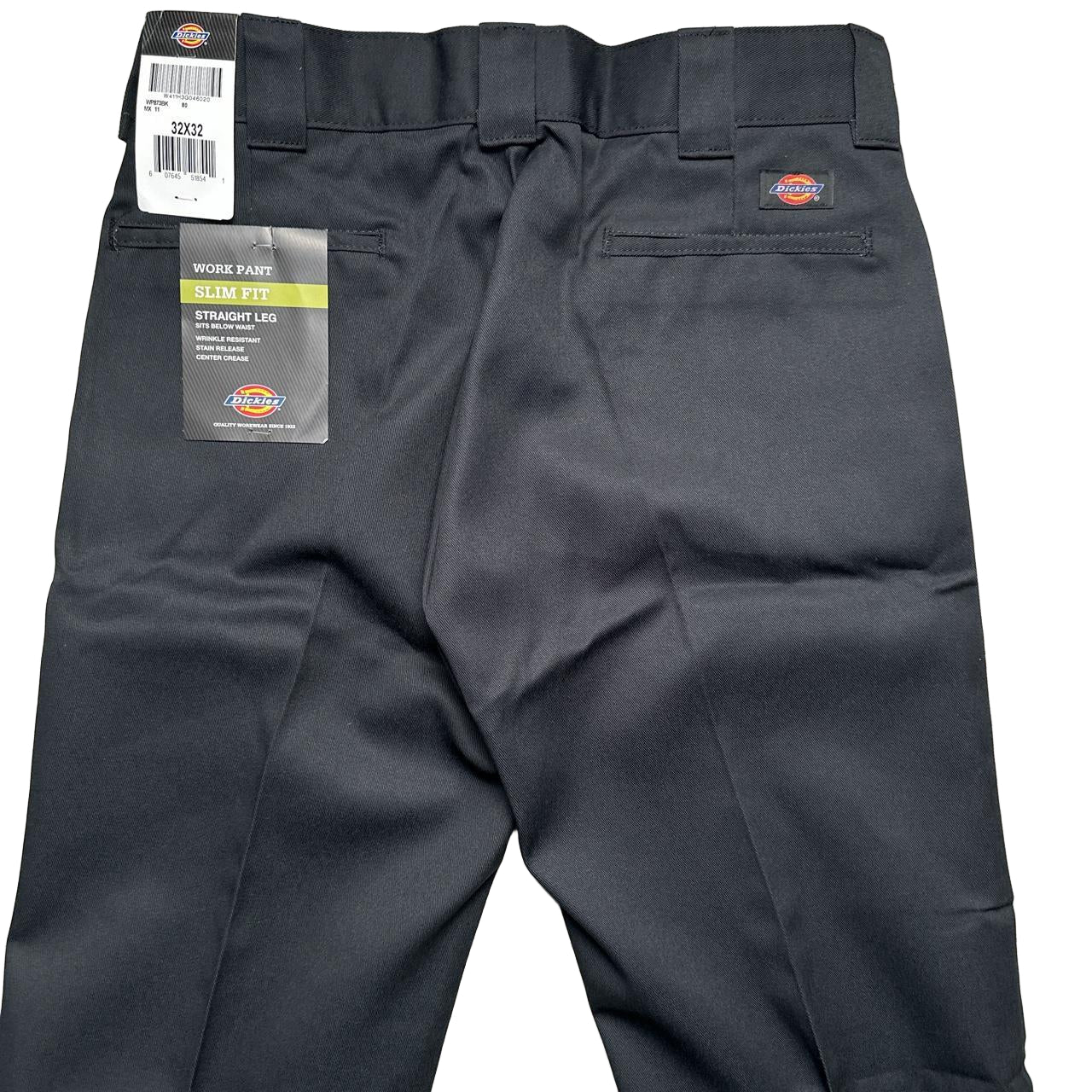 Dickies Black Slim Fit Work Pants Cargo Trousers (32W)
