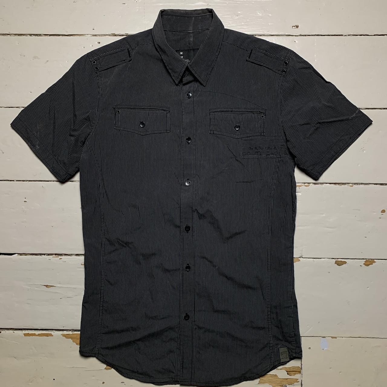 G Star Short Sleeve Shirt Grey and Black