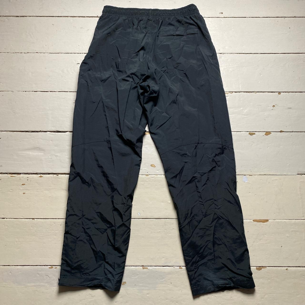 Nike Swoosh Black and White Baggy Shell Track Pant Bottoms