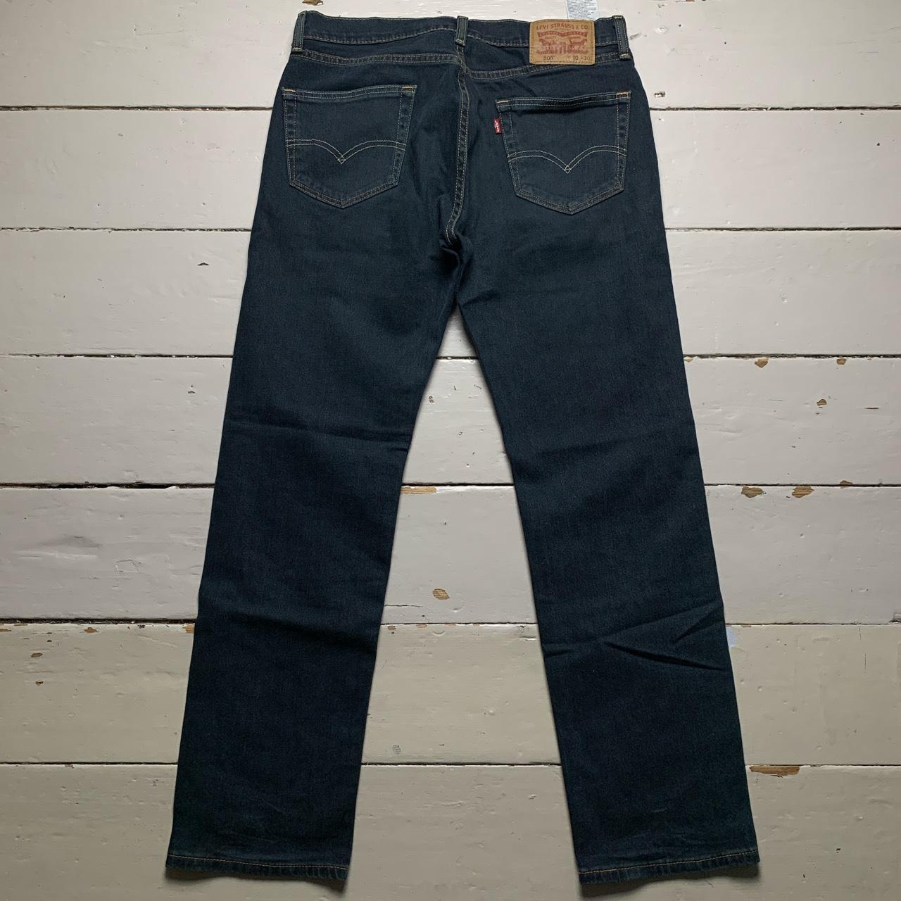 Levis 505 Dark Navy Yellow Stitch Jeans