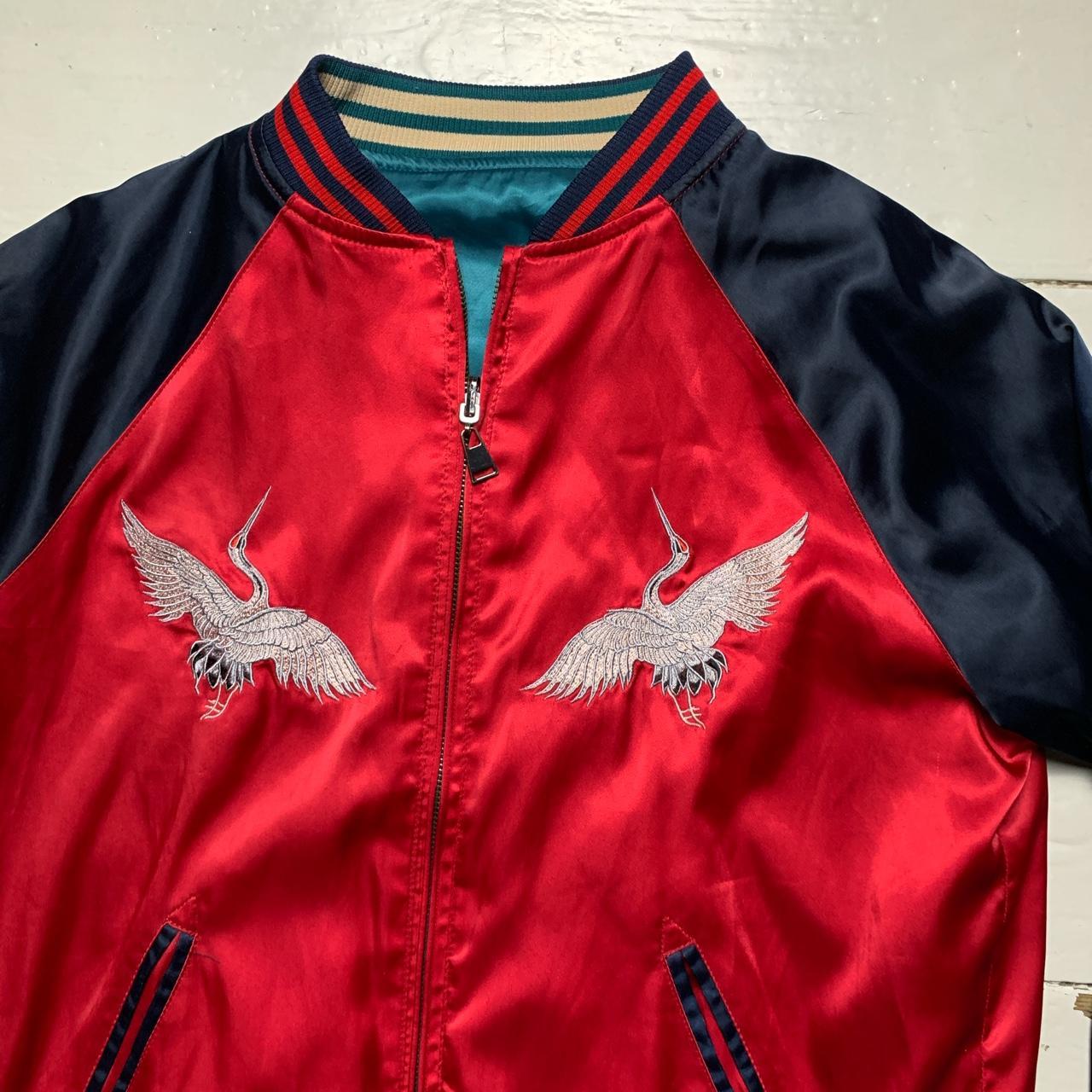 Heron Bird Embroidery Zara Woman Reversible bomber Jacket