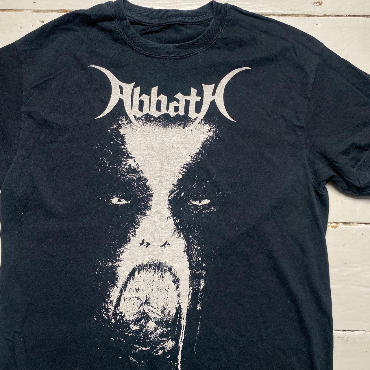 Abbath Goth Heavy Metal Grunge Black and White T Shirt