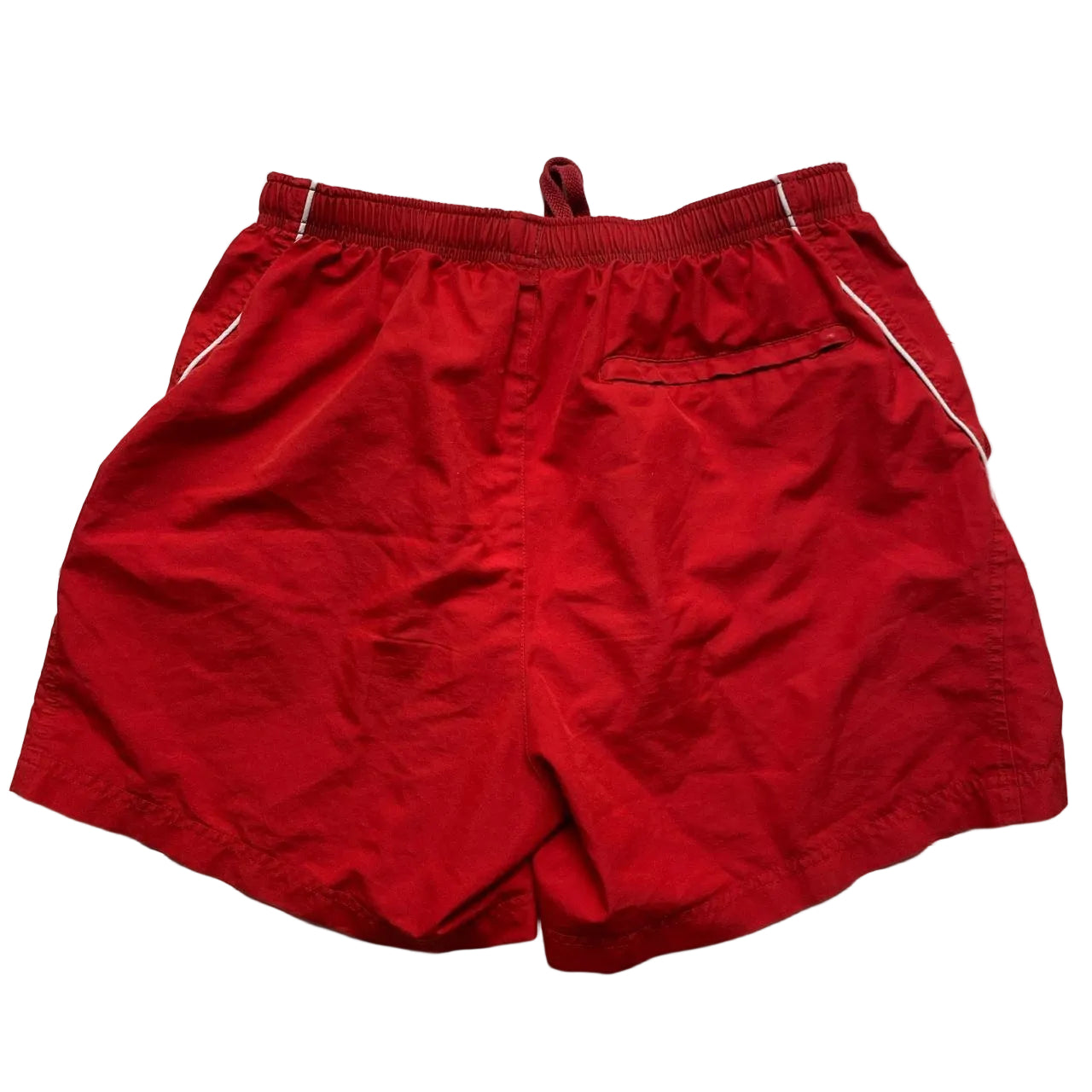 Nike Vintage Swoosh Red and White Shell Track Pant Shorts (L)