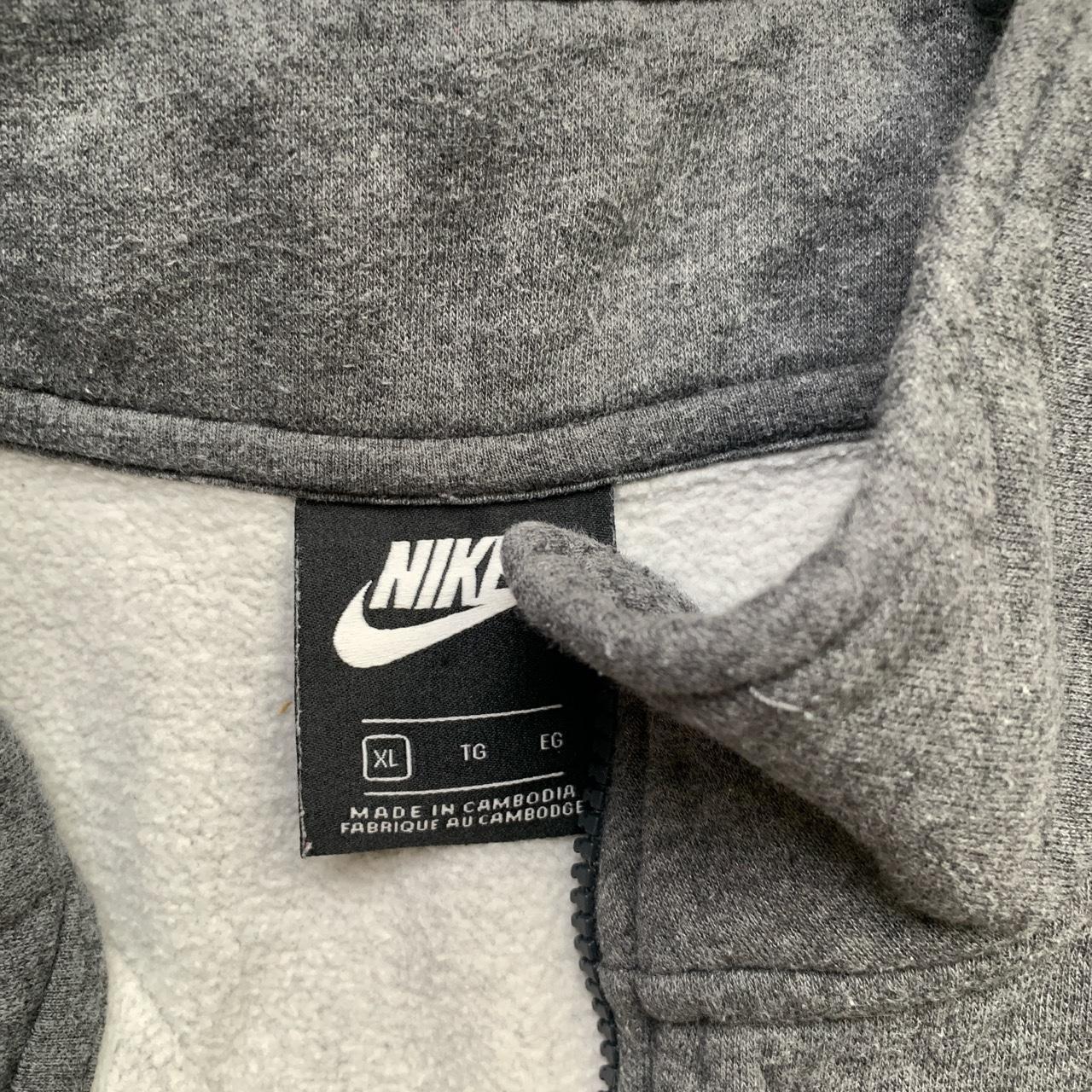 Nike Swoosh Grey and White Zip Jumper