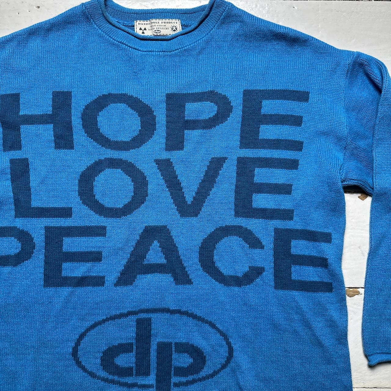 Daniel Poole Vintage Dance Techno Rave Jumper Blue Two Tone