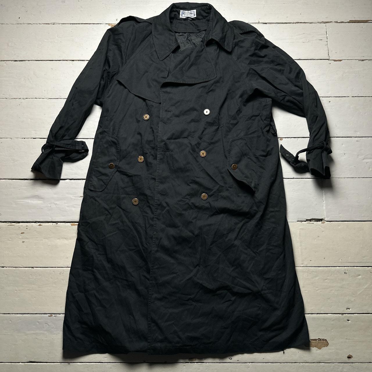 YSL Yves Saint Lauren Vintage 90’s Trench Coat Black