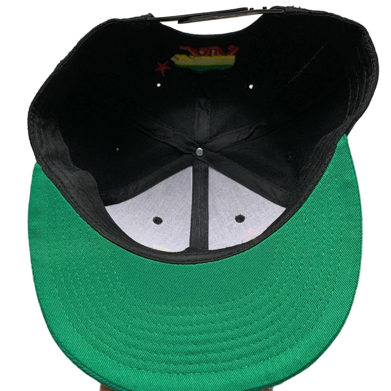 California Republic Black Rasta and Green Snapback Cap