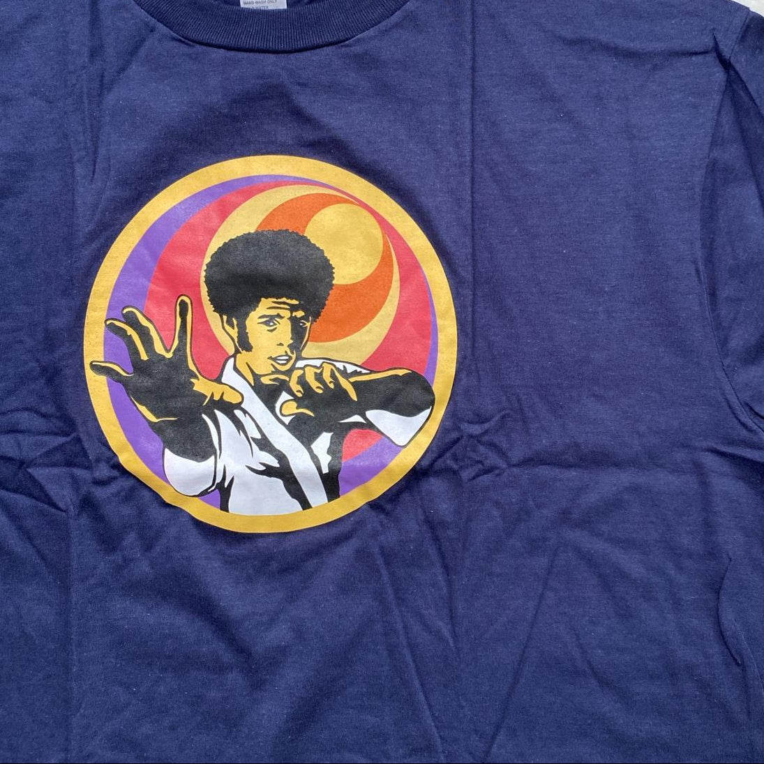 Superfro Work by EAKSAK Vintage Mung Fu Navy T Shirt (XL)