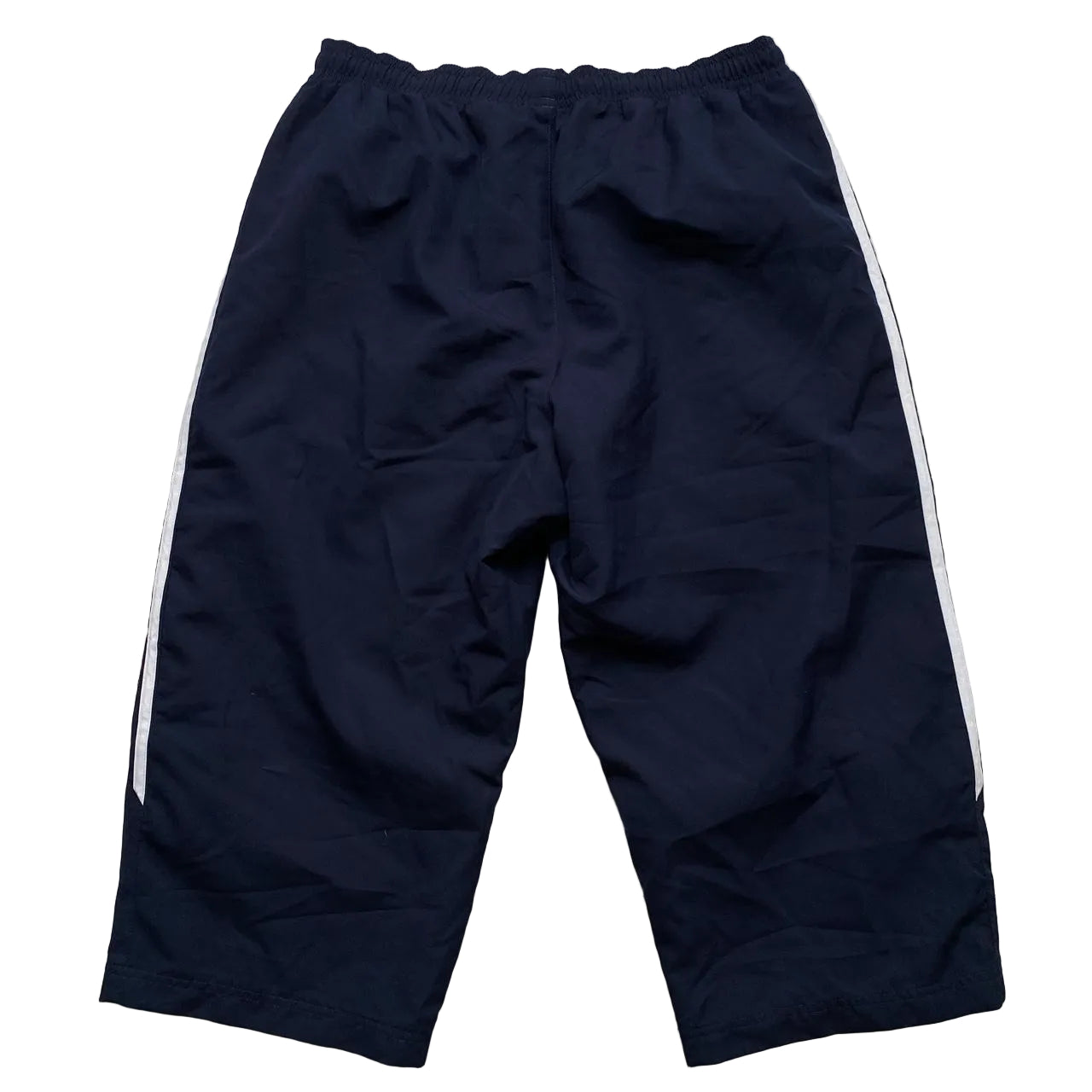 Adidas Navy and White Baggy Shell Track Pant 3/4 Shorts (XL)