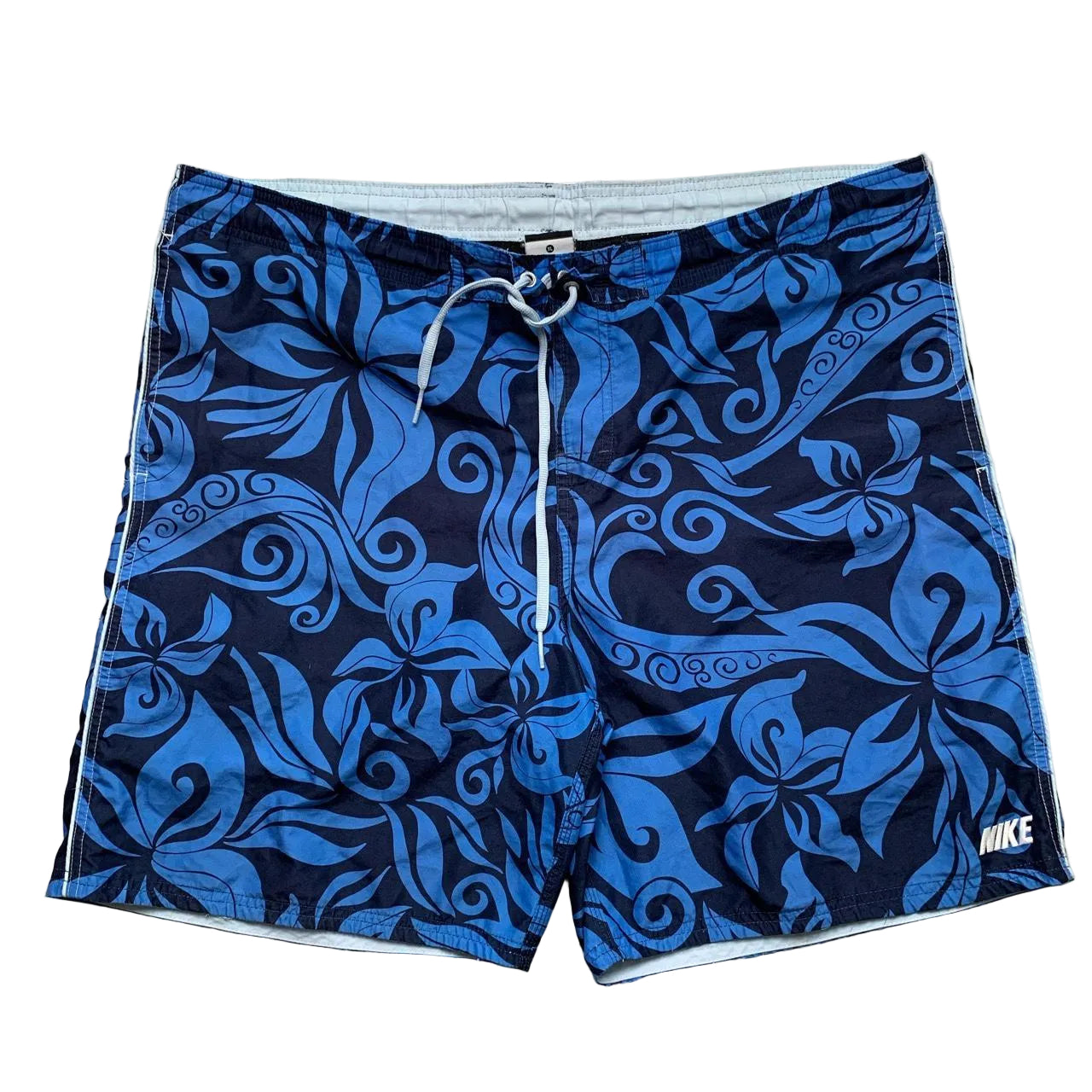 Nike Floral Swim Shorts Navy Blue (XL)