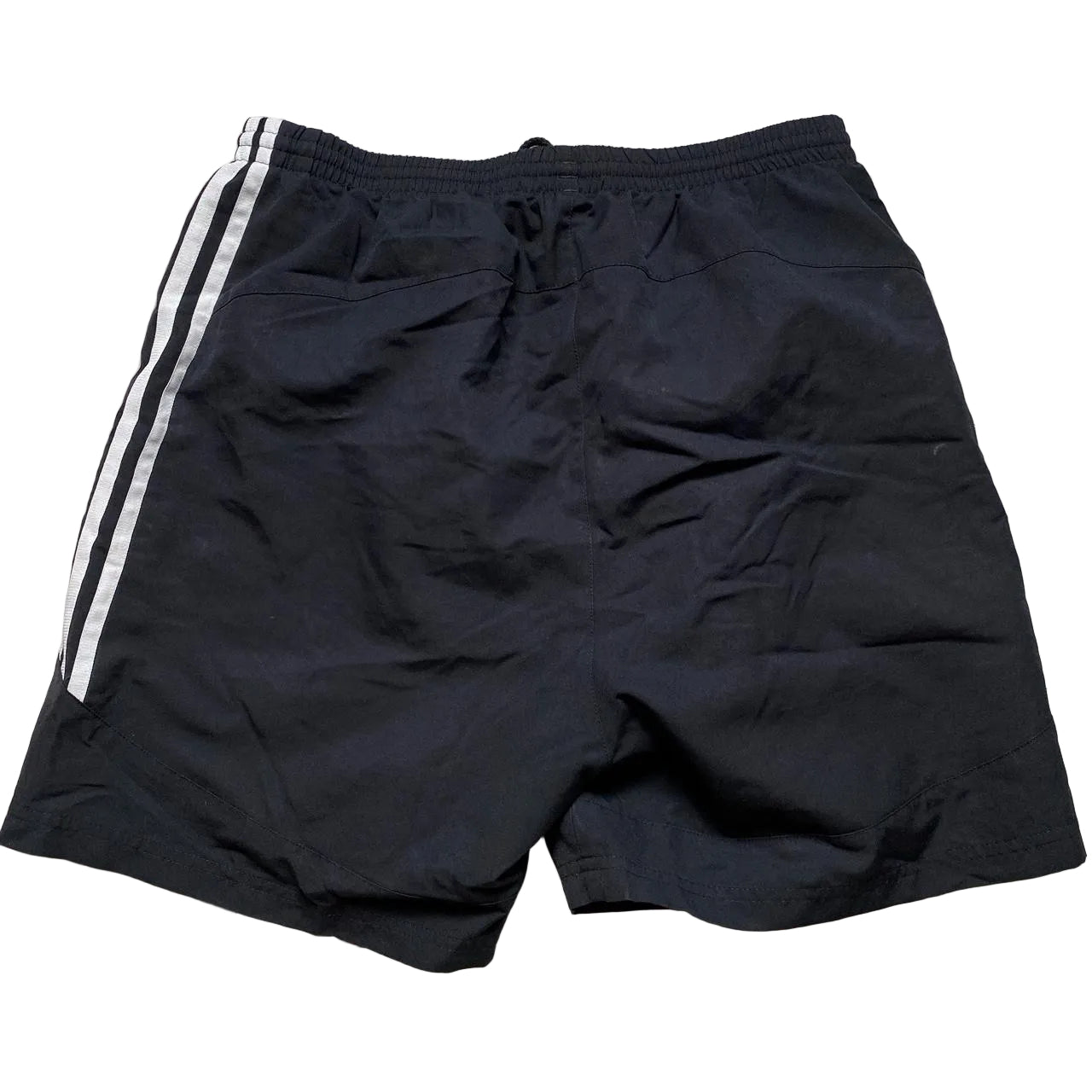 Adidas Black and White Baggy Shell Track Pant Shorts (M)