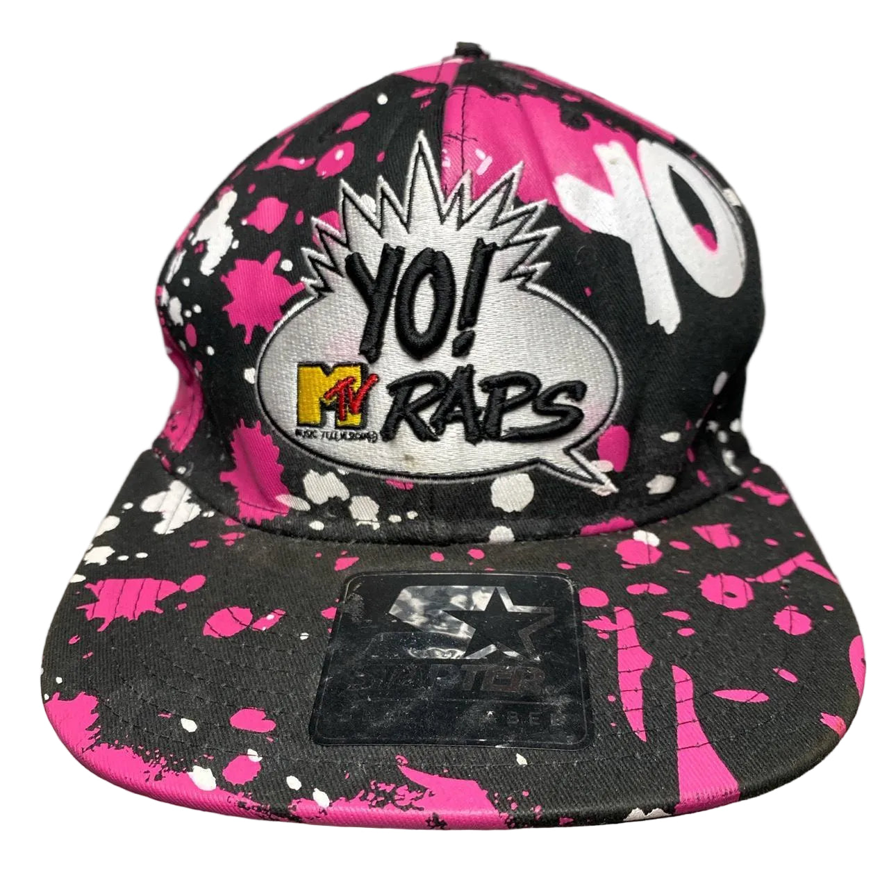 Yo MTV Raps Starter Black Pink and White Snapback Cap
