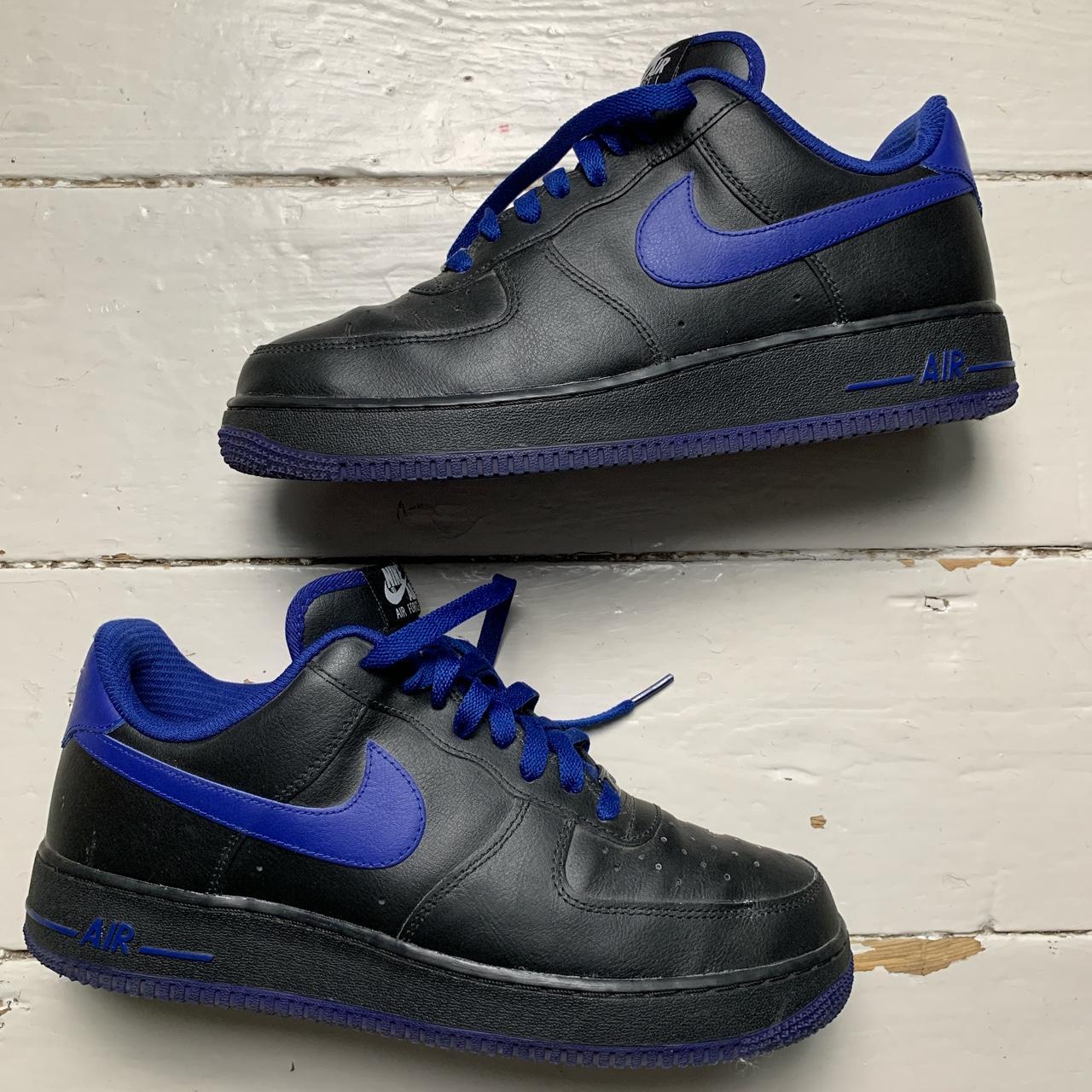 Nike Air Force 1 Black and Blue
