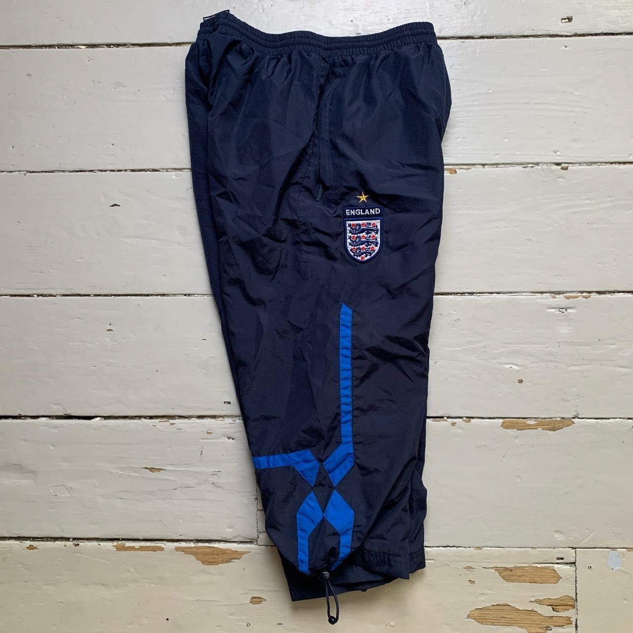 England Umbro Vintage Shell Track Pant Shorts Navy