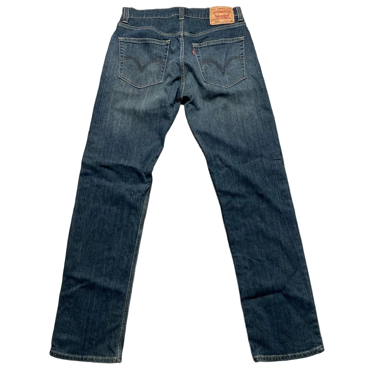 Levis 505 Navy Blue Jeans (32W)