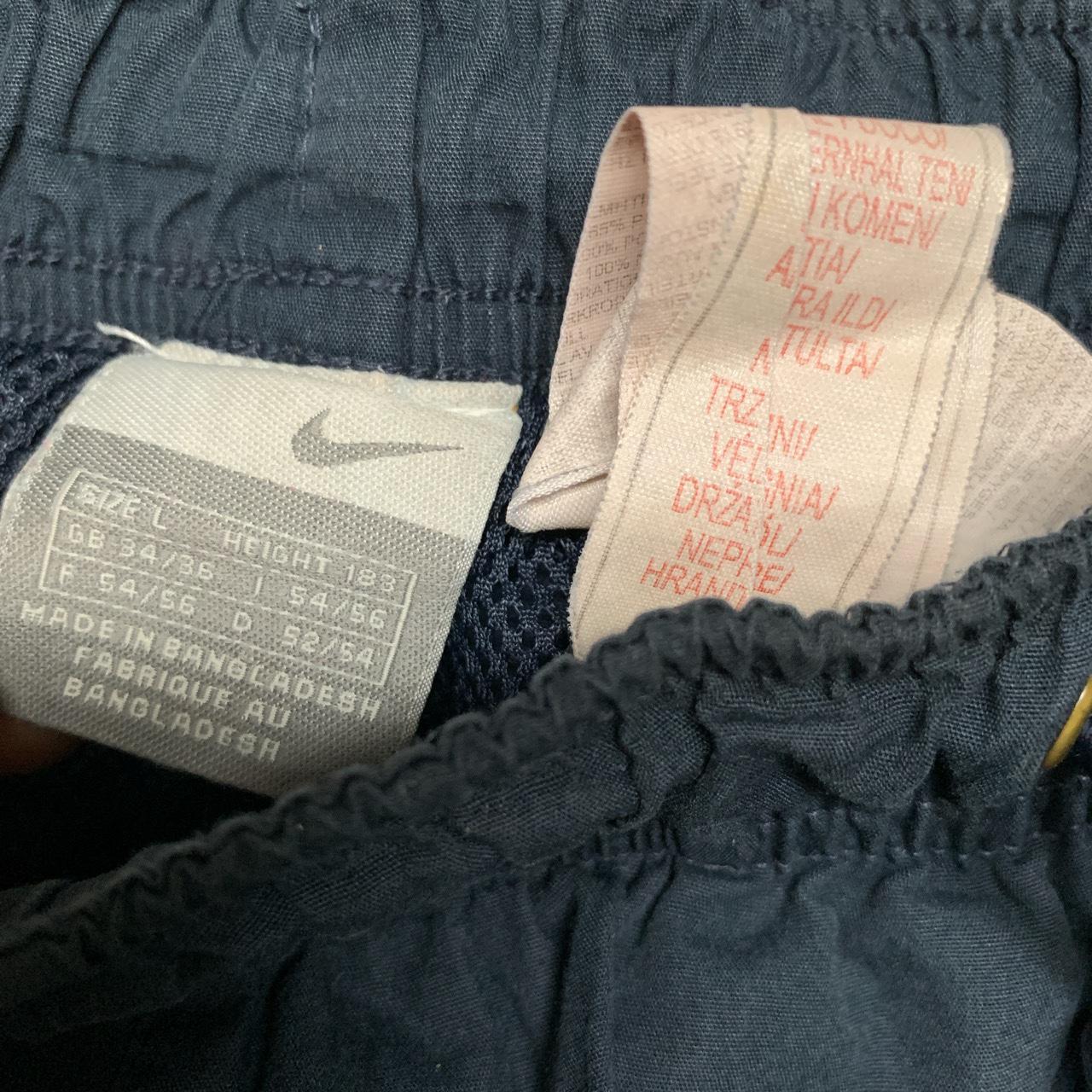 Nike Air Max Vintage Navy and White Shell Trackpant Baggy Bottoms (L)
