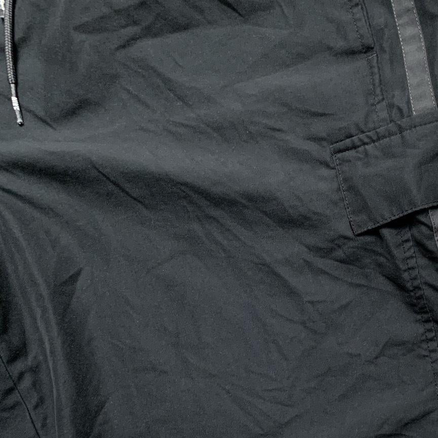 Nike Vintage Cargo Shell Shorts Black and Grey Swoosh (XL)