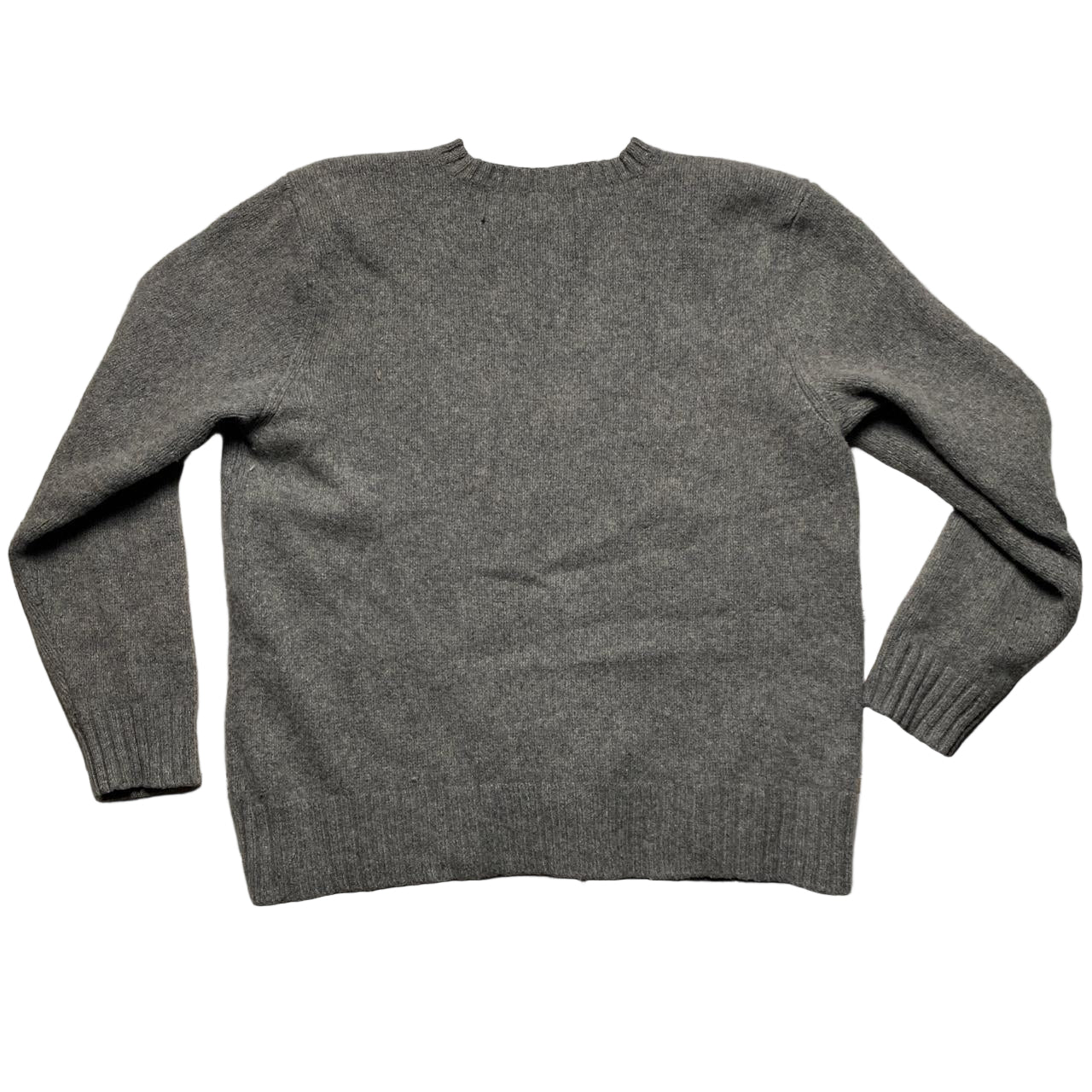 Polo Ralph Lauren Grey Navy Pony Wool Jumper (S)