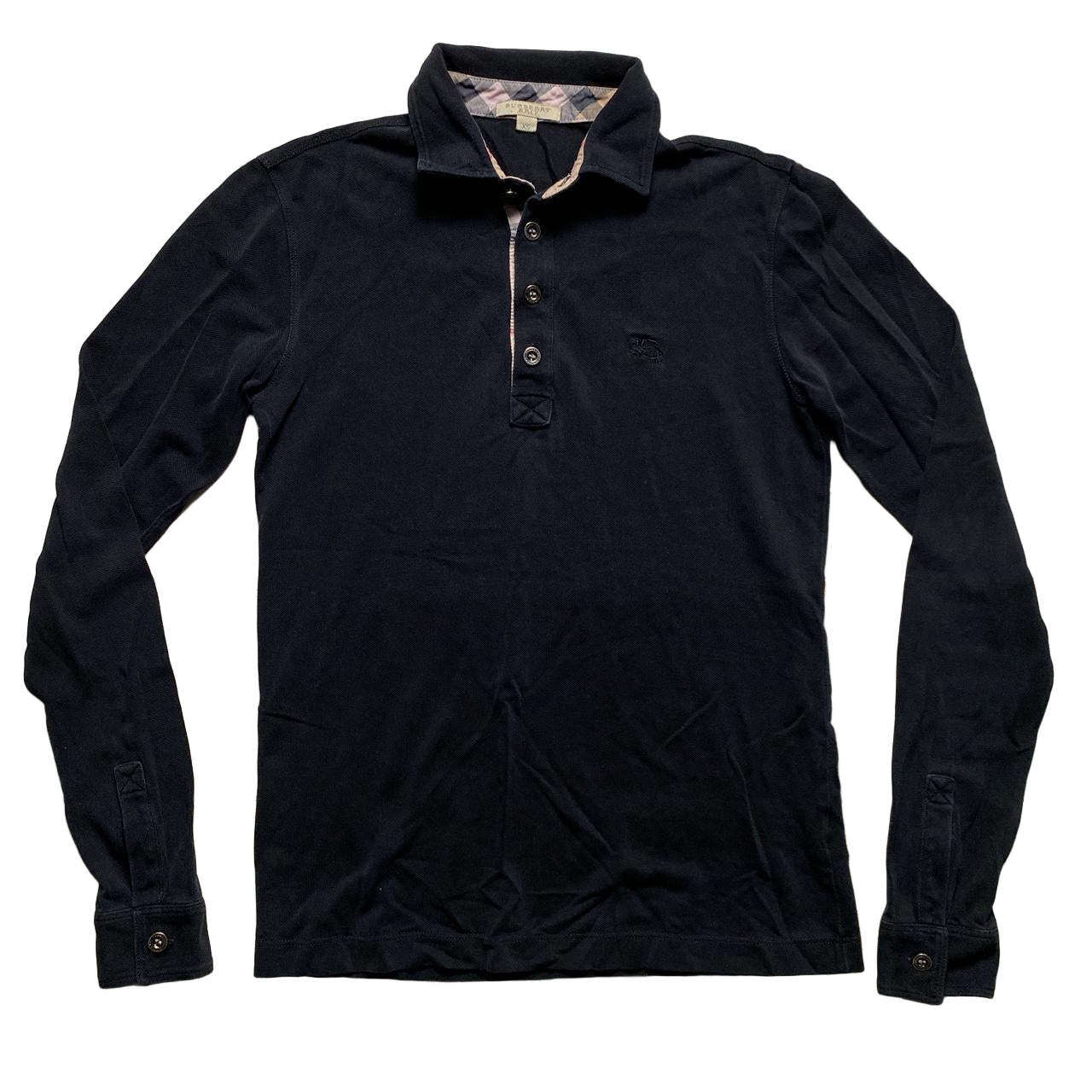 Burberry Brit Black Long Sleeve Polo Shirt (XS)