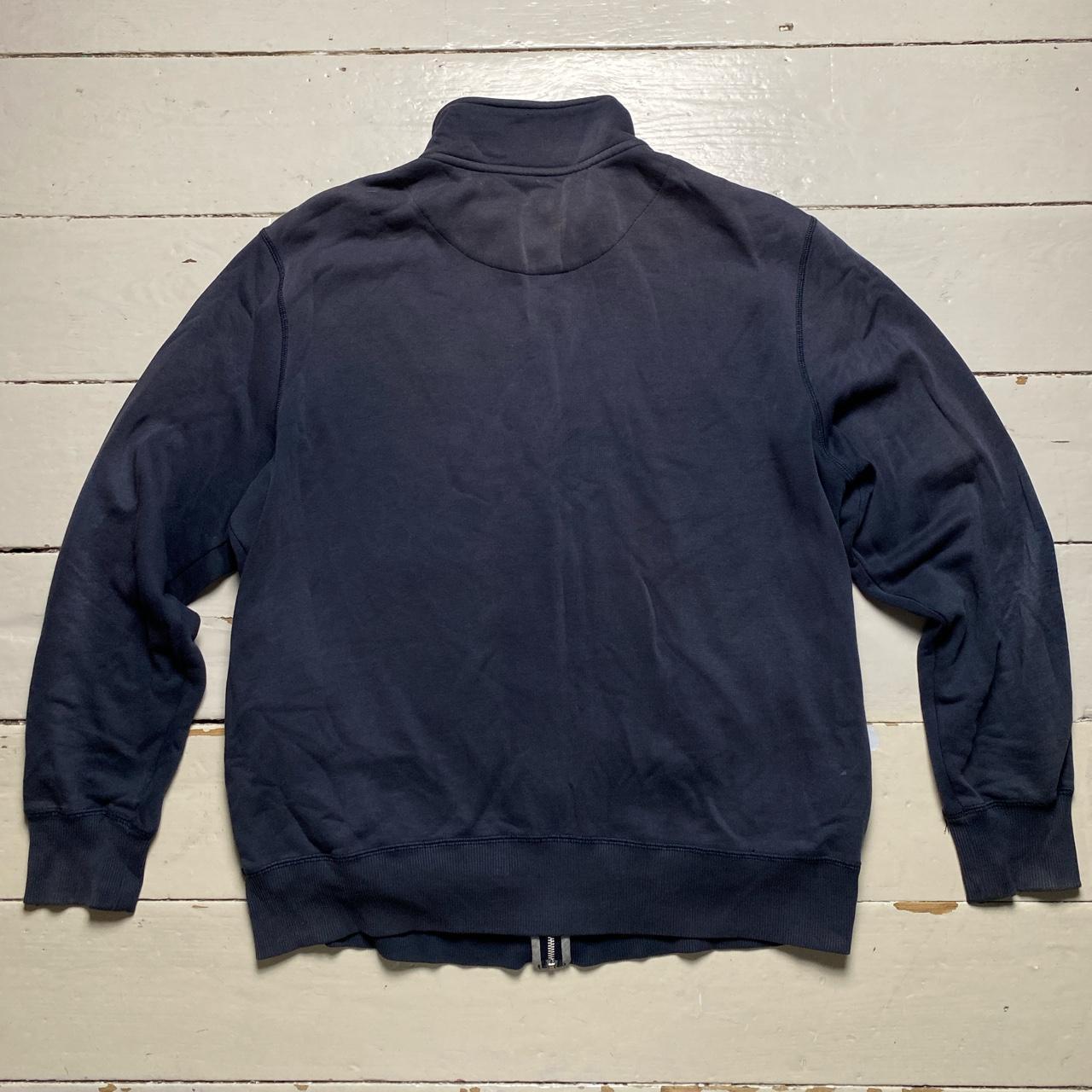 Nike Swoosh Navy and White Zip Jumper